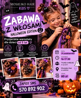 Zabawa z włosami Halloween Edition – warsztaty dla dzieci